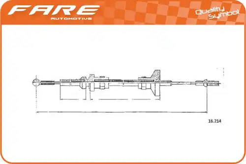 въжен механизъм, задействане на съединителя FARE SA 24923