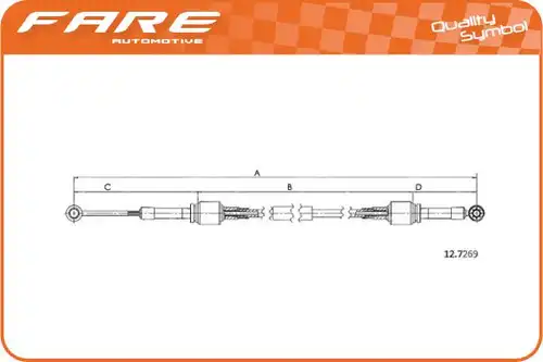 въжен механизъм, ръчна трансмисия FARE SA 29587