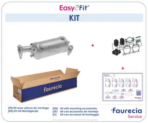 филтър за сажди/твърди частици, изпускателна система Faurecia FS03077F