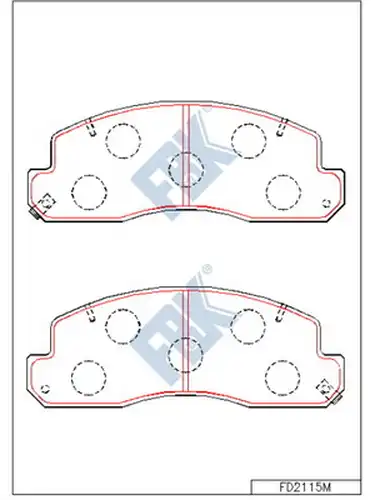 накладки FBK FD2115M