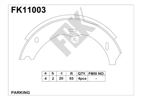 комплект спирачна челюст FBK FK11003