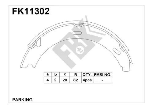 комплект спирачна челюст FBK FK11302