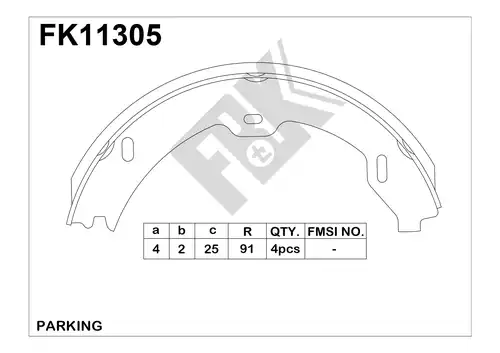 комплект спирачна челюст FBK FK11305