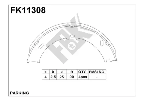 комплект спирачна челюст FBK FK11308