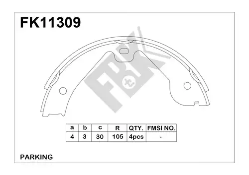 комплект спирачна челюст FBK FK11309