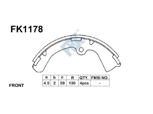 комплект спирачна челюст FBK FK1178