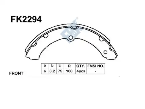 комплект спирачна челюст FBK FK2294