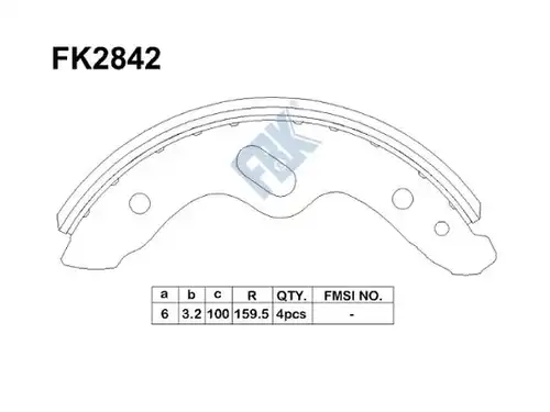 комплект спирачна челюст FBK FK2842