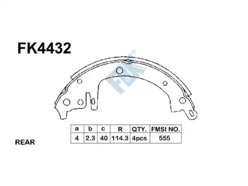 комплект спирачна челюст FBK FK4432