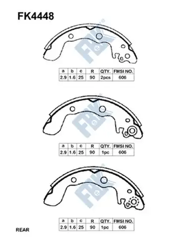 комплект спирачна челюст FBK FK4448