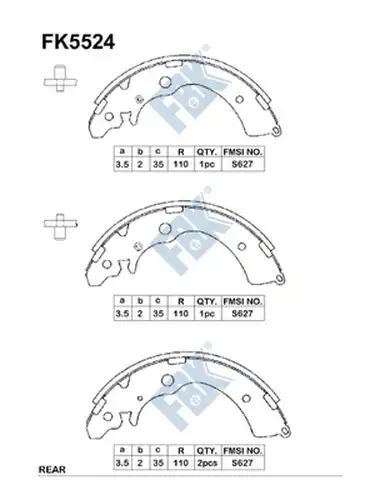 комплект спирачна челюст FBK FK5524