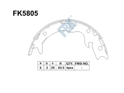 комплект спирачна челюст FBK FK5805