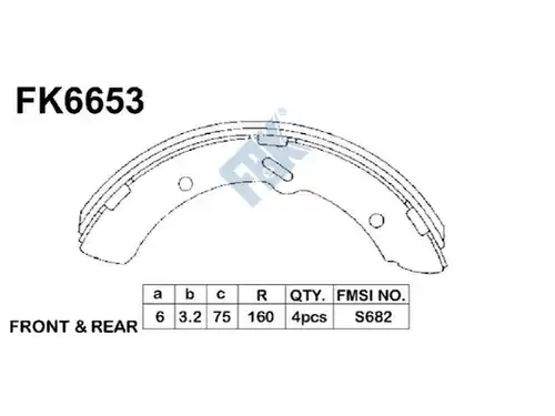 комплект спирачна челюст FBK FK6653