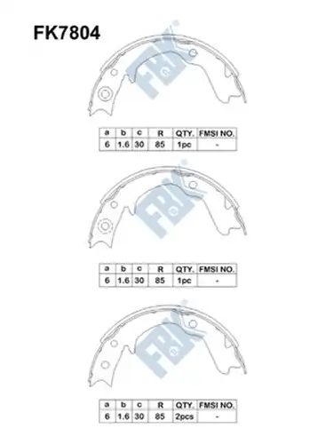 комплект спирачна челюст FBK FK7804