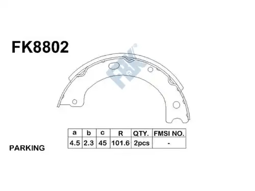 комплект спирачна челюст FBK FK8802