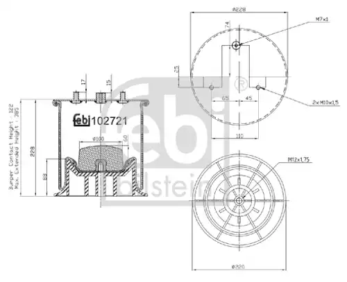 маншон, въздушно окачване FEBI BILSTEIN 102721