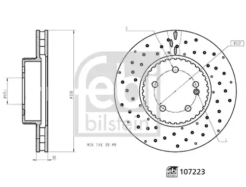 спирачен диск FEBI BILSTEIN 107223