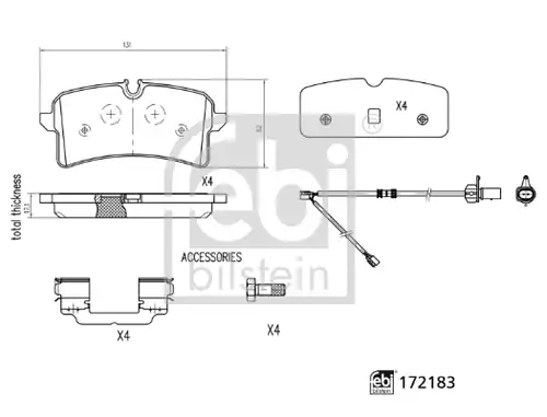 накладки FEBI BILSTEIN 172183