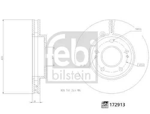 спирачен диск FEBI BILSTEIN 172913