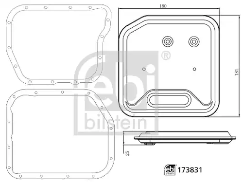 комплект хидравличен филтър, автоматична предавателна кутия FEBI BILSTEIN 173831