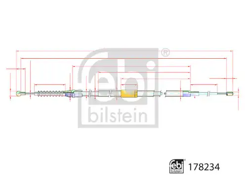 жило за ръчна спирачка FEBI BILSTEIN 178234