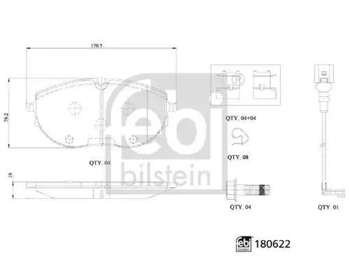 накладки FEBI BILSTEIN 180622