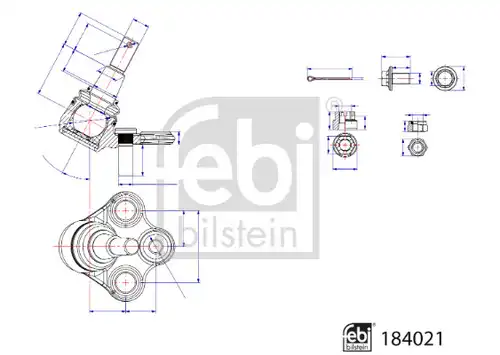 Шарнири FEBI BILSTEIN 184021