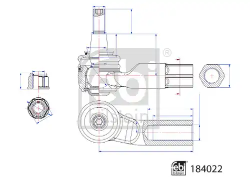 накрайник на напречна кормилна щанга FEBI BILSTEIN 184022