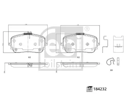 накладки FEBI BILSTEIN 184232