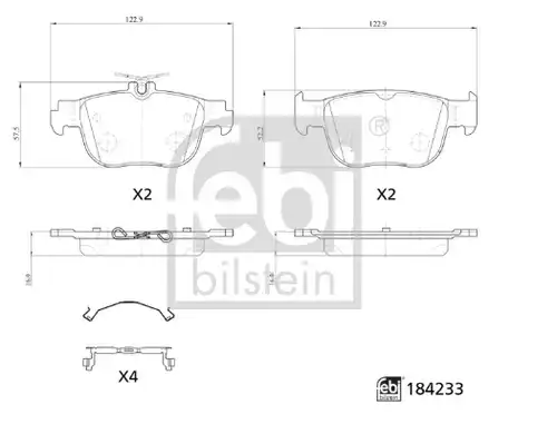 накладки FEBI BILSTEIN 184233