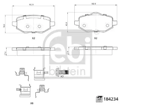 накладки FEBI BILSTEIN 184234