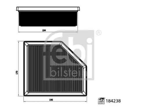 въздушен филтър FEBI BILSTEIN 184238