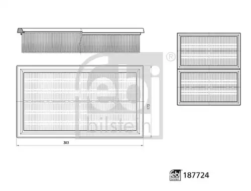 комплект въздушни филтри FEBI BILSTEIN 187724
