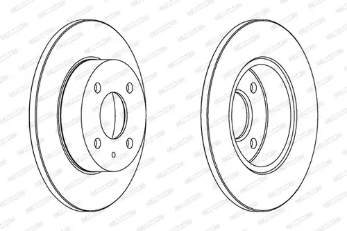 спирачен диск FERODO DDF045