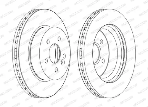 спирачен диск FERODO DDF1036C