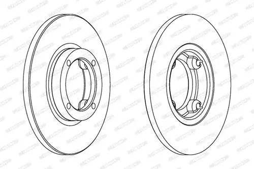 спирачен диск FERODO DDF1076C