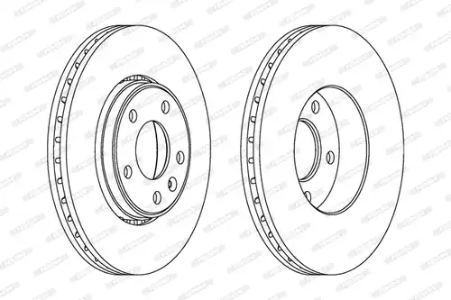спирачен диск FERODO DDF1204