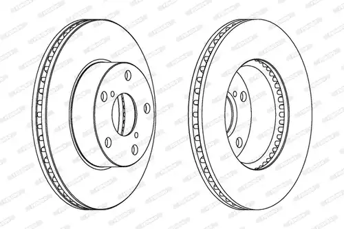 спирачен диск FERODO DDF1216C