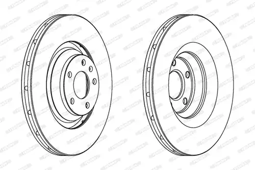 спирачен диск FERODO DDF1238C