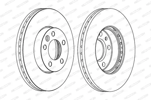 спирачен диск FERODO DDF1253C-1