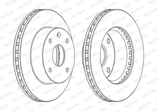 спирачен диск FERODO DDF1257C