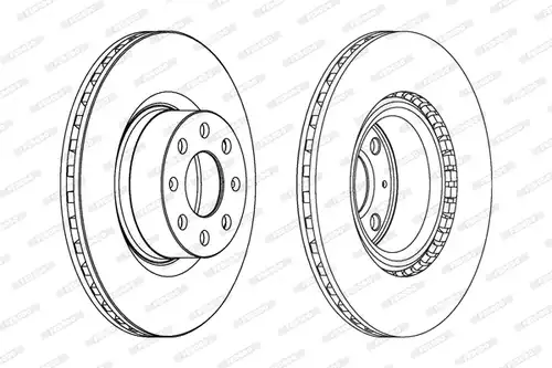 спирачен диск FERODO DDF1298C