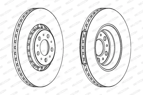 спирачен диск FERODO DDF1371C