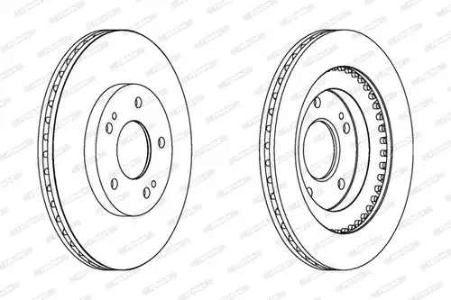 спирачен диск FERODO DDF1399