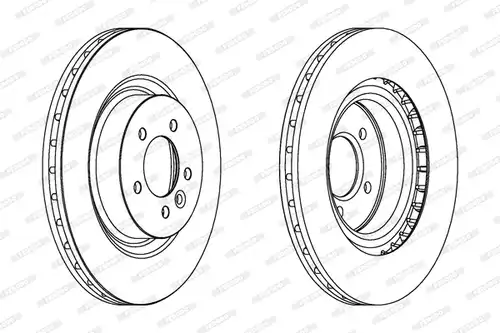 спирачен диск FERODO DDF1434
