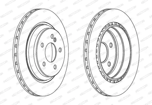 спирачен диск FERODO DDF1457
