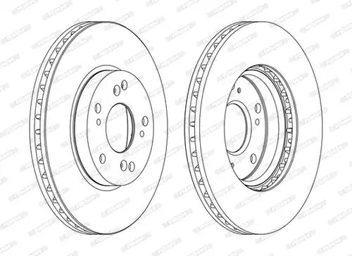 спирачен диск FERODO DDF1557C