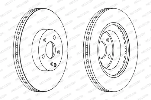 спирачен диск FERODO DDF1595C