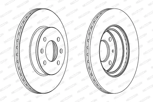 спирачен диск FERODO DDF1636C