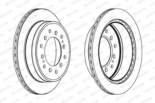 спирачен диск FERODO DDF1743C